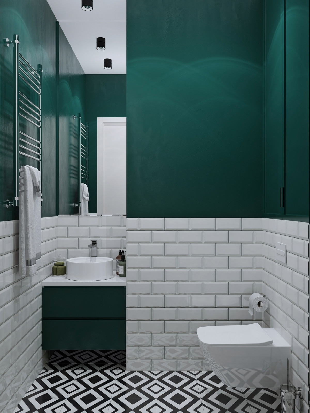 Яркие акценты - современная квартира 90 кв.м.