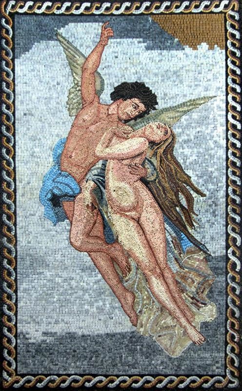 Adolphe Bouguereau The Ravishment of Psyche", Mosaic" 46"x77"