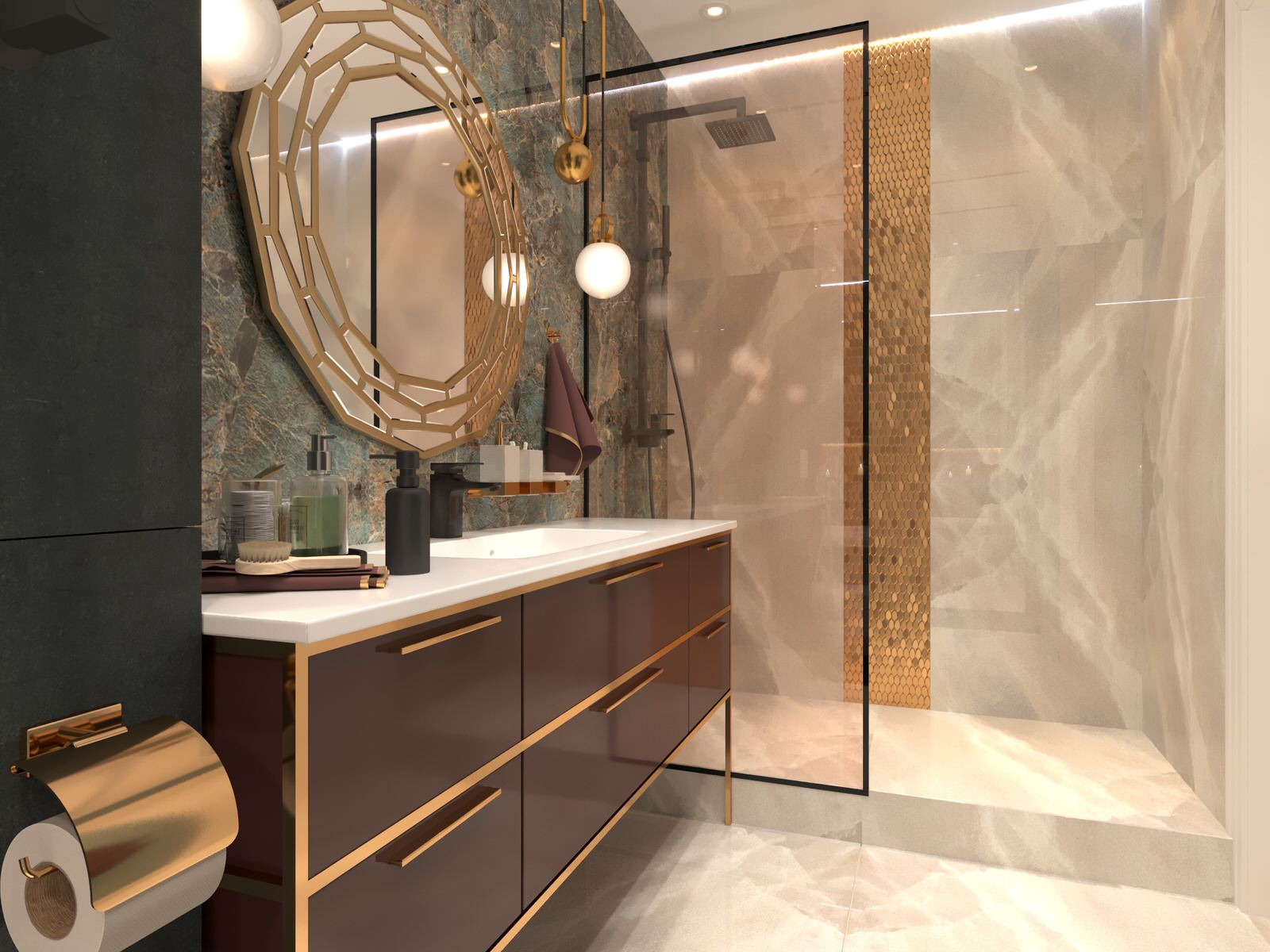 Дизайн-проект интерьера трехкомнатной квартиры.