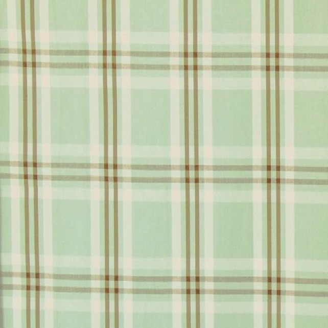 Green Plaid Fabric Seaglass Sage, Standard Cut