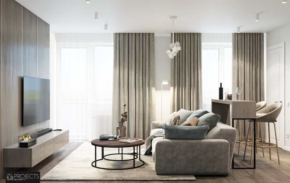 ДИЗАЙН-ПРОЕКТ ДВУХУРОВНЕВОЙ КВАРТИРЫ 104 м2