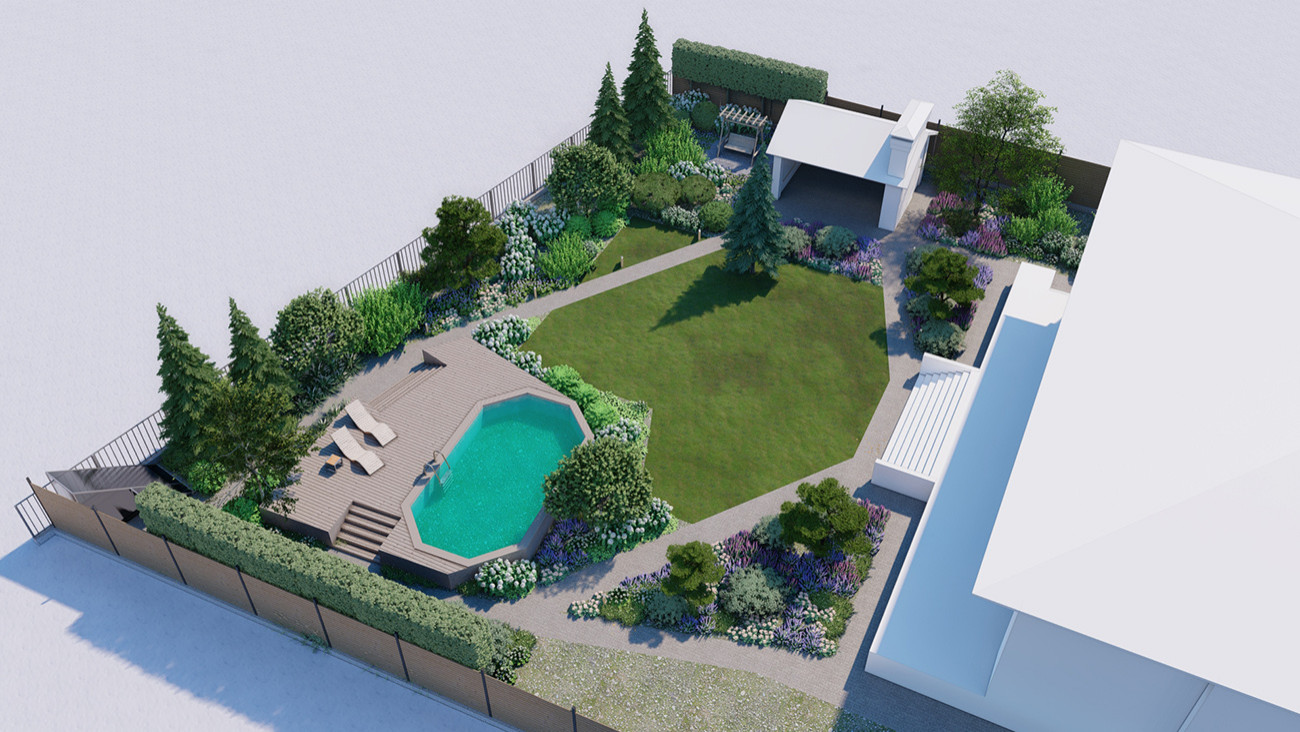 Визуализация проекта частного сада