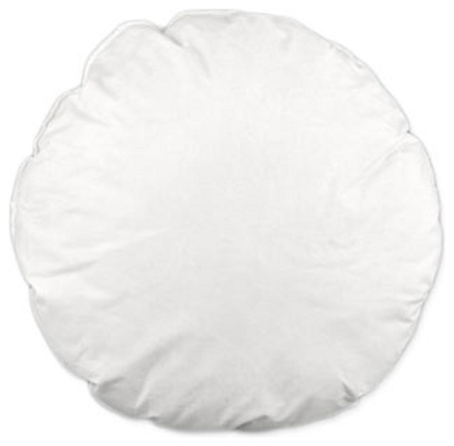 Round Goose Feather Pillow Form Insert 16