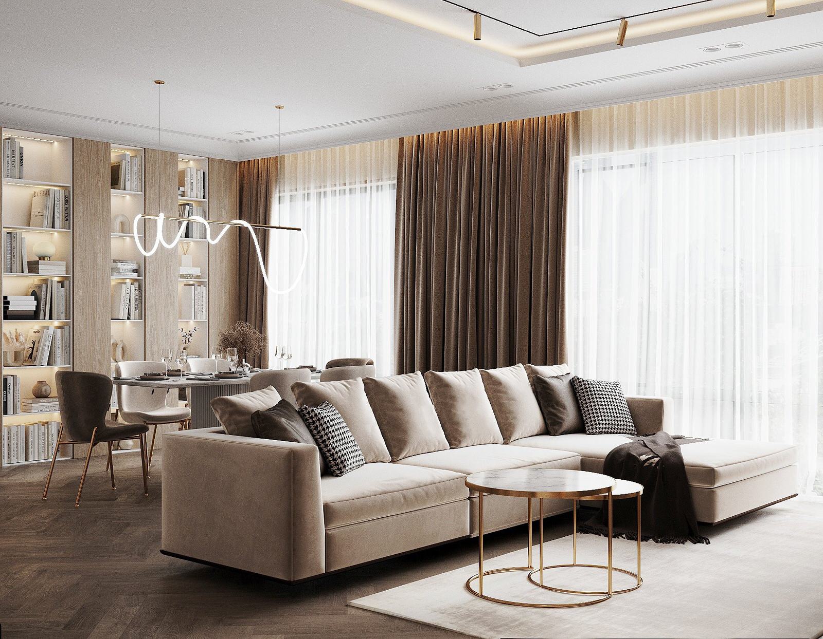 Дизайн кухни-гостиной