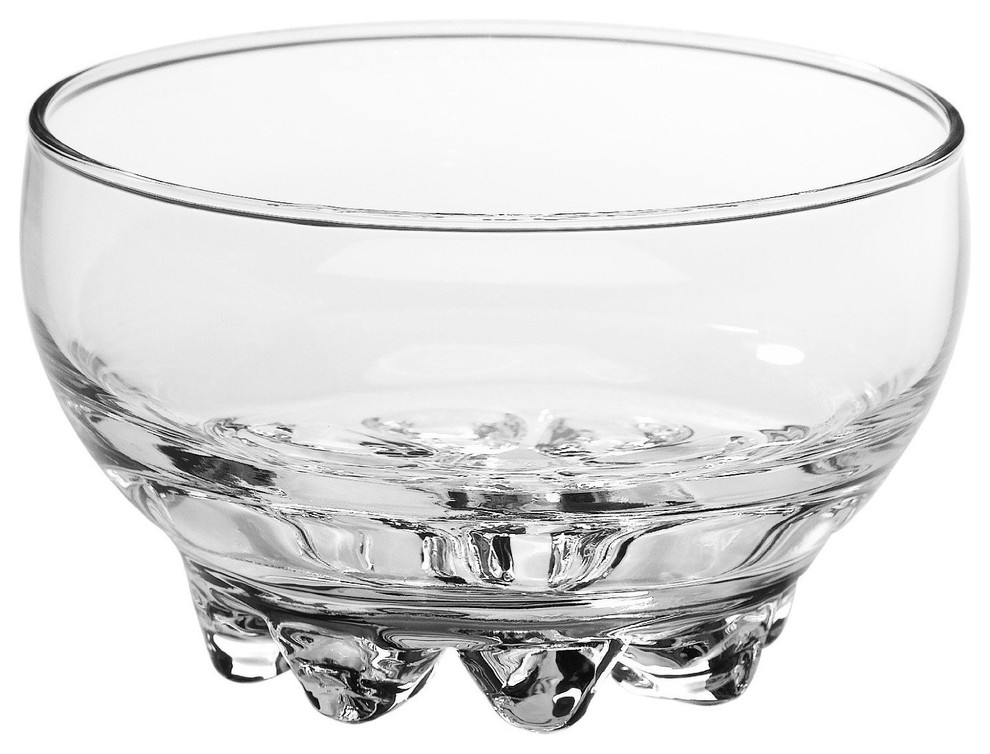 Bormioli Rocco Galassia 8 Ounce Glass Snack Bowl, Set of 6 Contemporary Serving And Salad