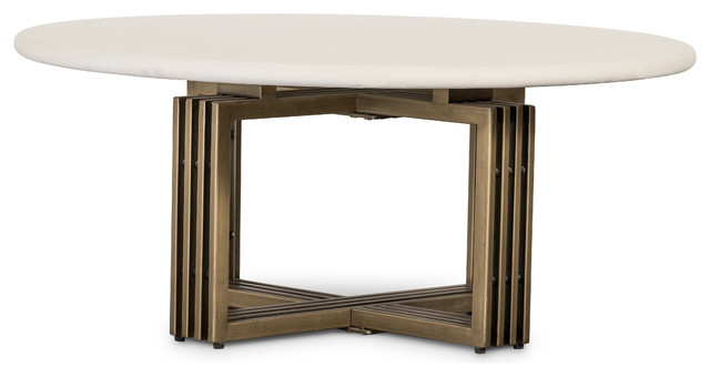 38 L Sofia Round Coffee Table Parchment White Steel Concrete Antique Industrial Tables By Noble Origins Home - Montgomery Round Concrete Stone Outdoor Coffee Table 38 L Sofia Round Coffee Table Parchment White Steel Concrete Antique Industrial Tables By Noble Origins Home - Montgomery Round Concrete Stone Outdoor Coffee Table