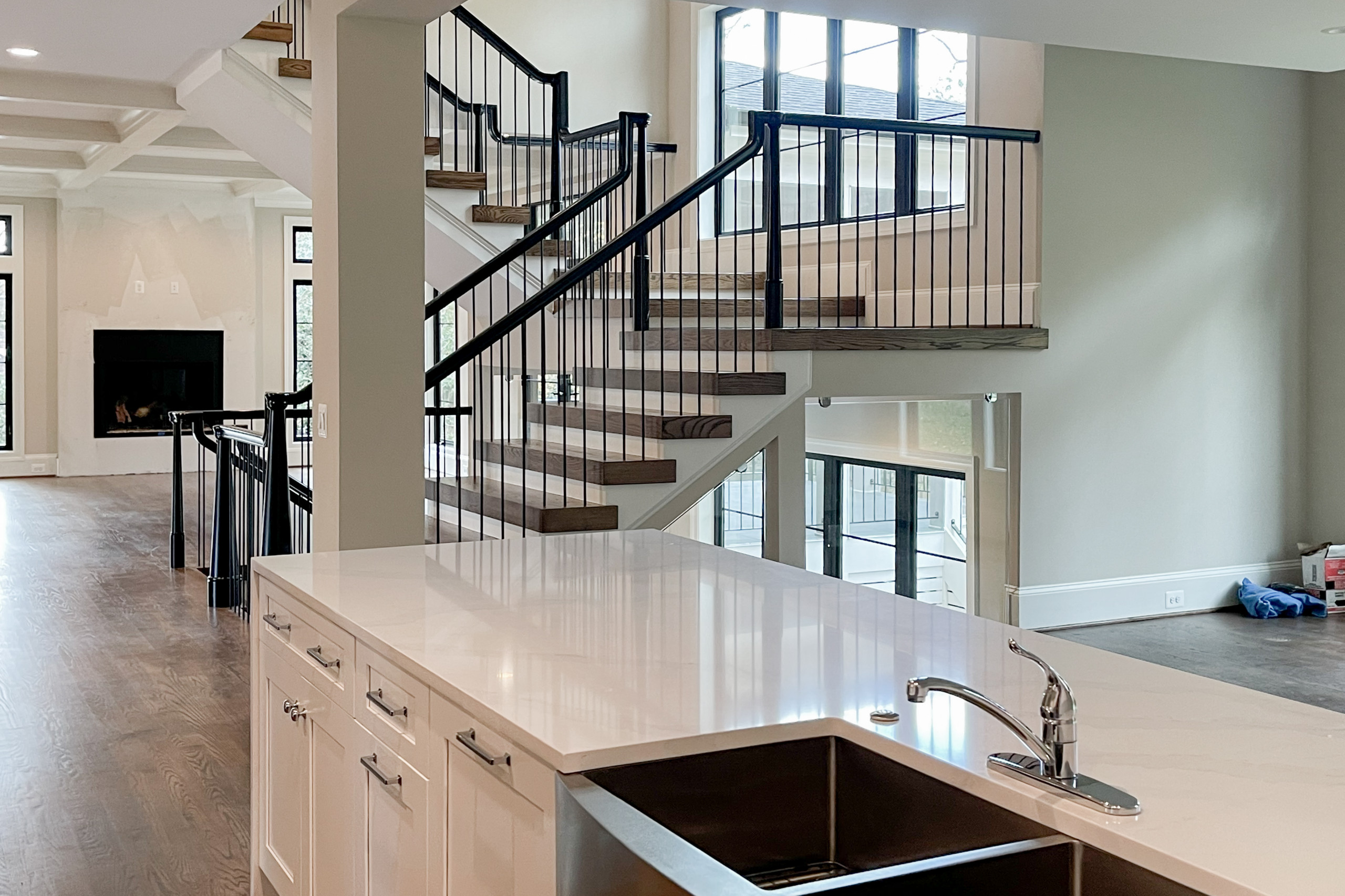 89_Eclectic and Edguy Staircase in French Contemporary Residence, McLean VA 2210