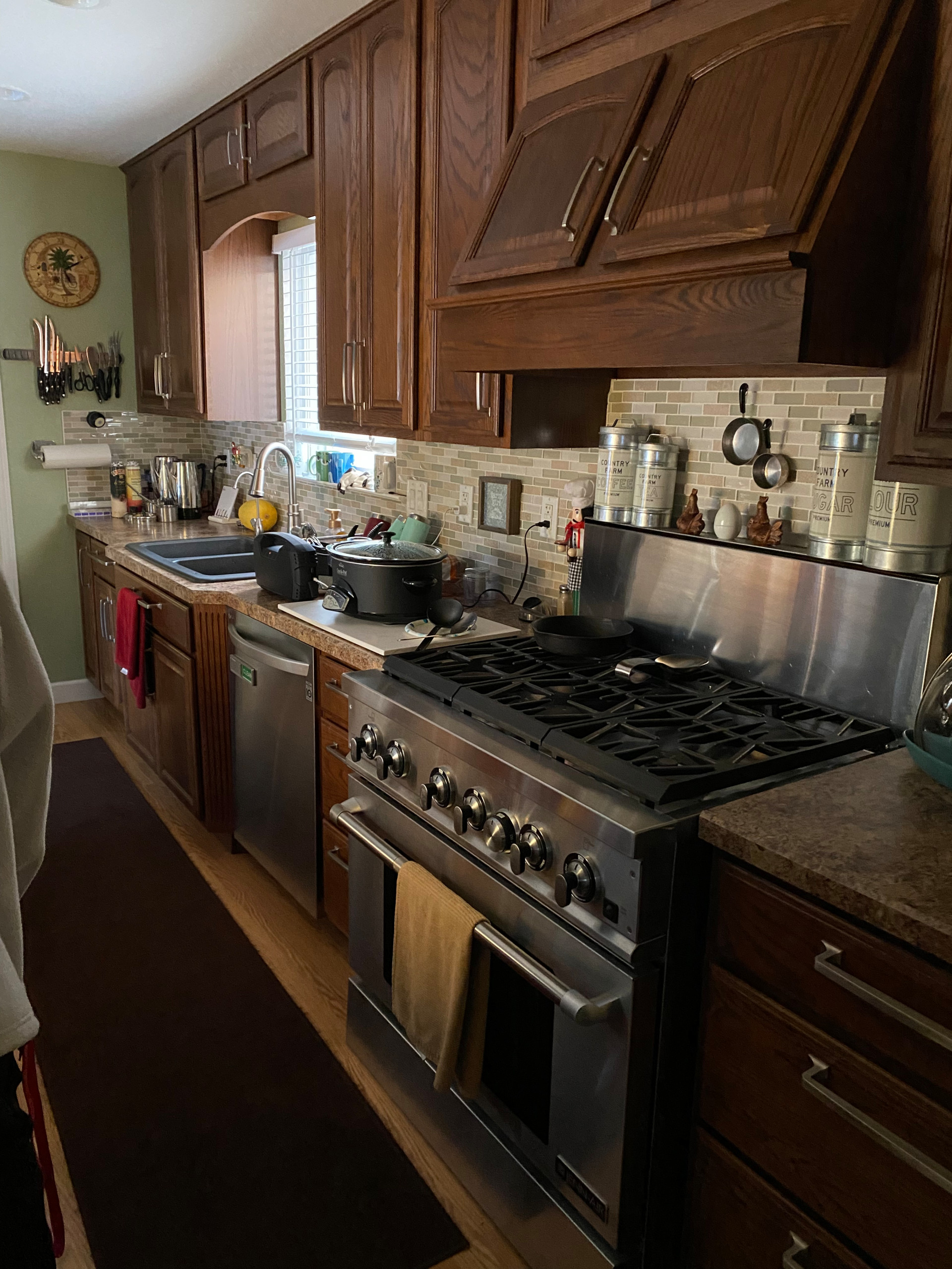 Waterford Quartz countertop and subway backsplash