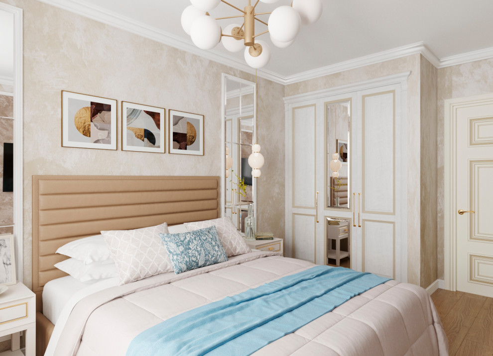 Интерьер спальни с нотками классики