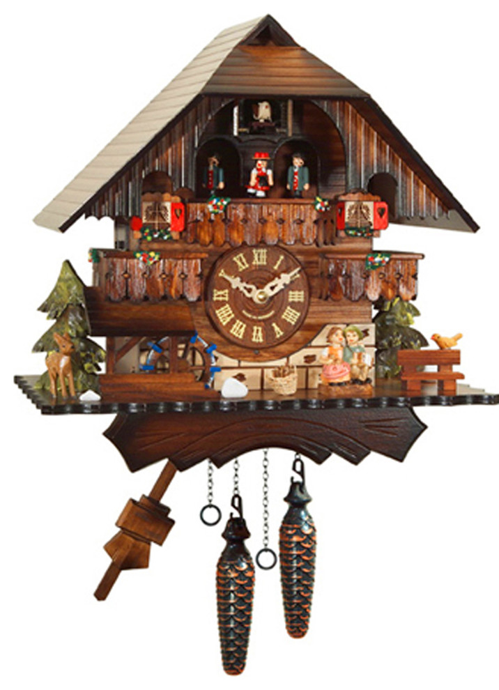 Engstler BatteryOperated Cuckoo Clock Full Size Rustic Cuckoo