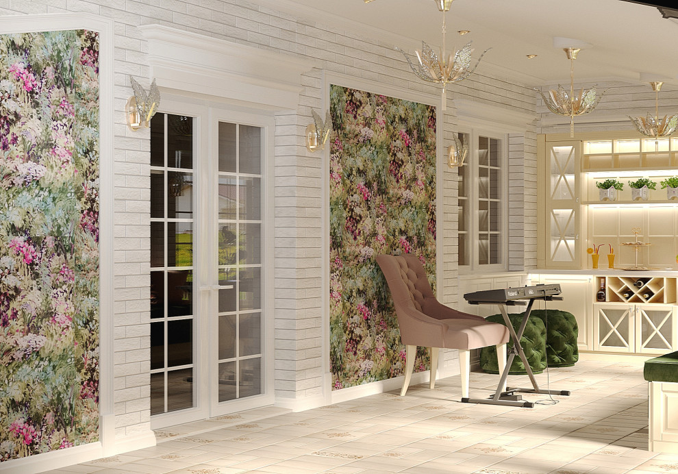 Веранда 22,3 м2. Классика с нотками прованса.