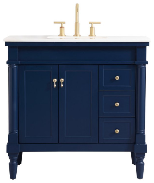 Elegant Decor Lexington Bathroom Vanity Blue