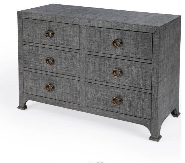 Chatham Raffia 6Drawer Horizontal Dresser Transitional Dressers