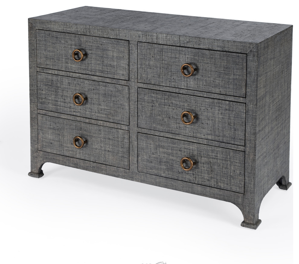 Chatham Raffia 6Drawer Horizontal Dresser Transitional Dressers by Homesquare Houzz