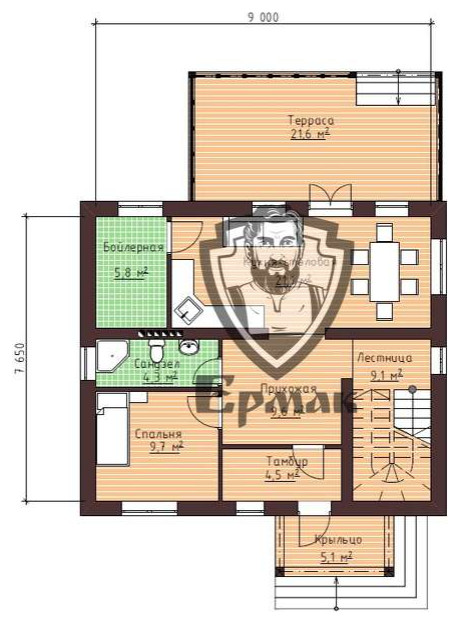 План 1-го этажа