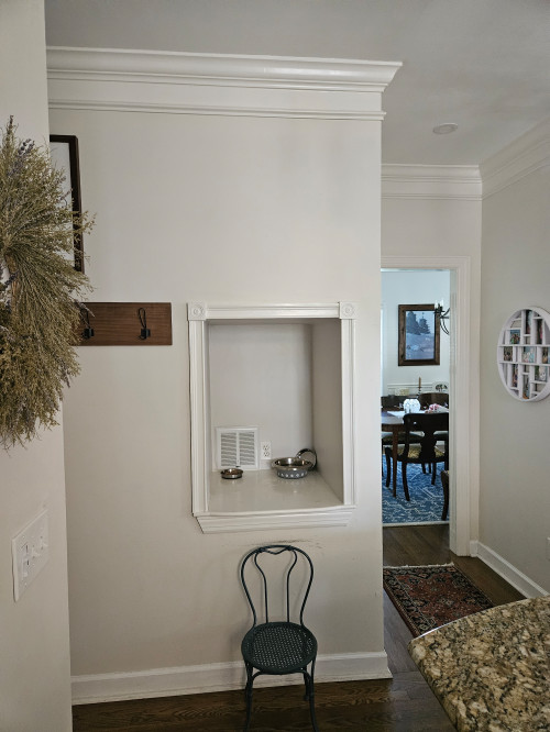 Before: A small recessed niche in the kitchen offered limited function.