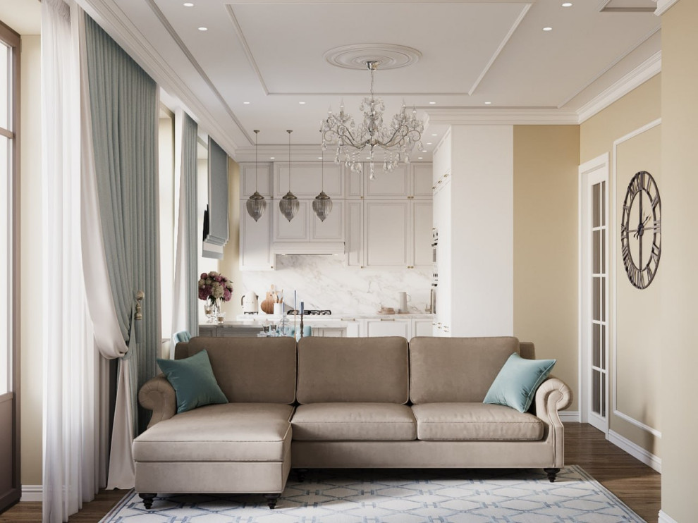 Дизайн-проект квартиры в "Сталинке" в классическом стиле