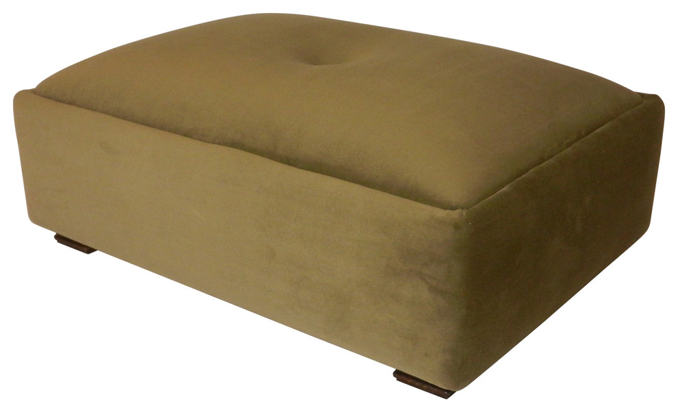 Grand Deco Tufted Suede Footstool Available in 7 colors