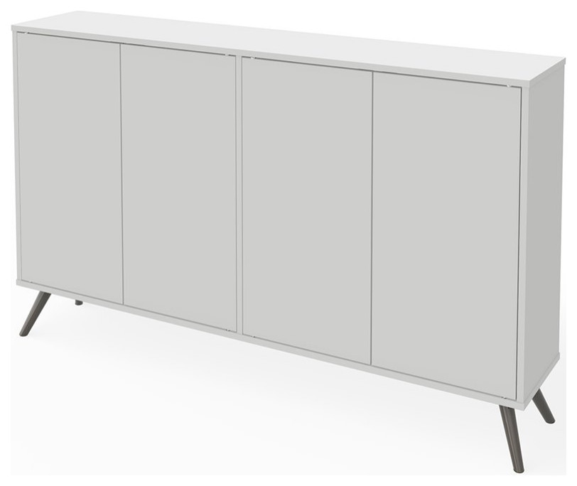 Atlin Designs Contemporary Storage Console Table in White