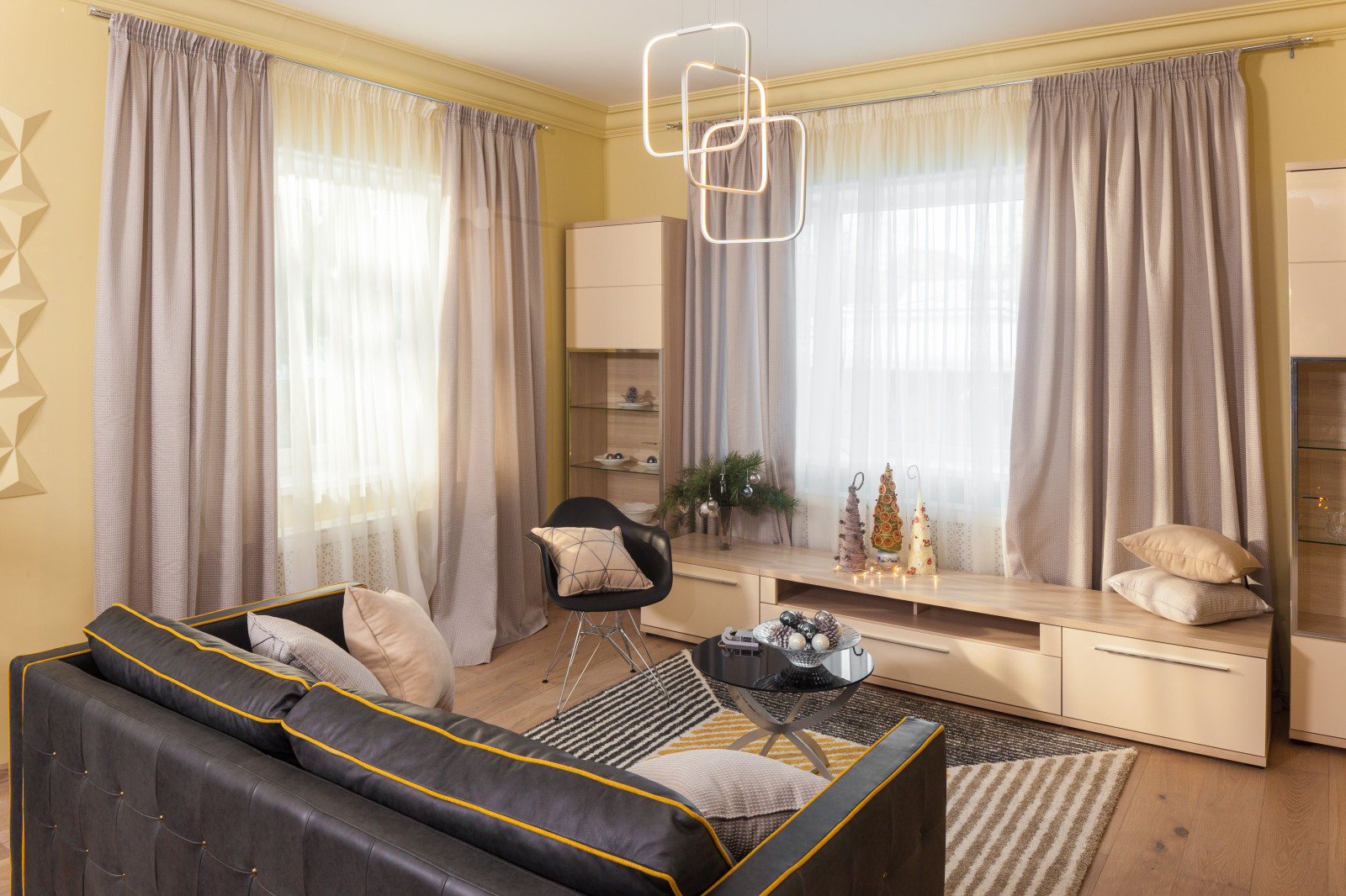 Гостиная на контрастах для программы "Фазенда" Первый Канал