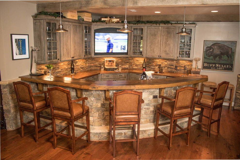 Basement - rustic basement idea in DC Metro
