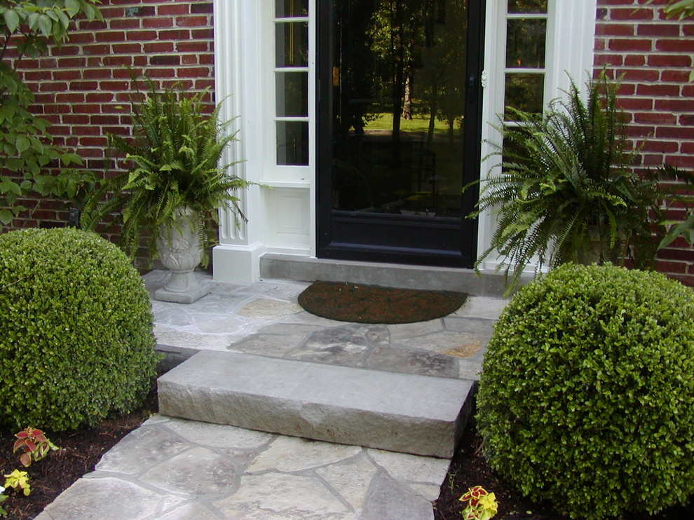 Flagstone Walkway & Steps - Traditional - Entry - St Louis - by Poynter Landscape Architecture ...