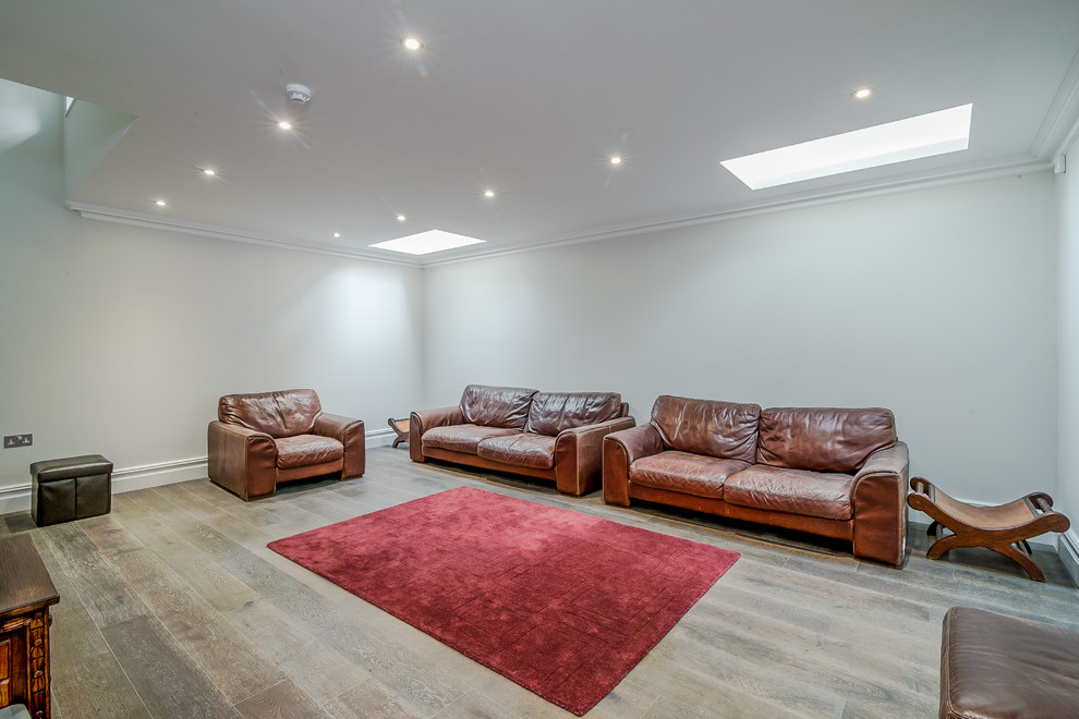 Transitional home theatre in Surrey.