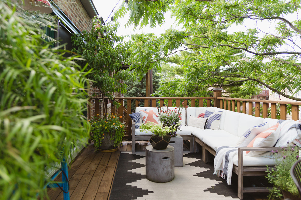 Inspiration for an eclectic deck in Chicago with no cover.