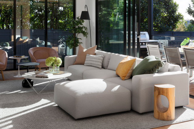 Balwyn House contemporary-vardagsrum