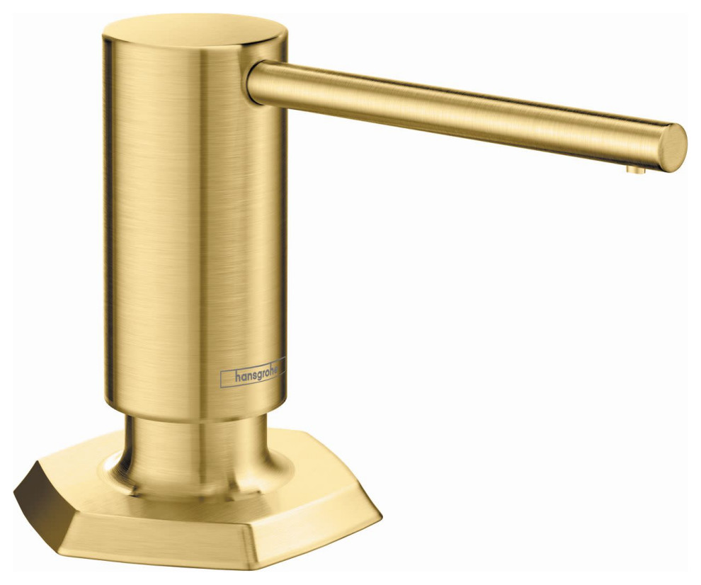 Hansgrohe 04857 Locarno Deck Mounted Soap Dispenser - Brushed Gold Optic
