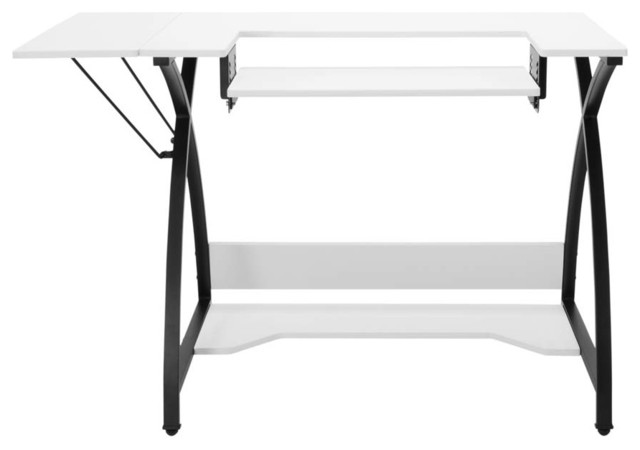Comet Sewing Table Black White Contemporary Desks And Hutches