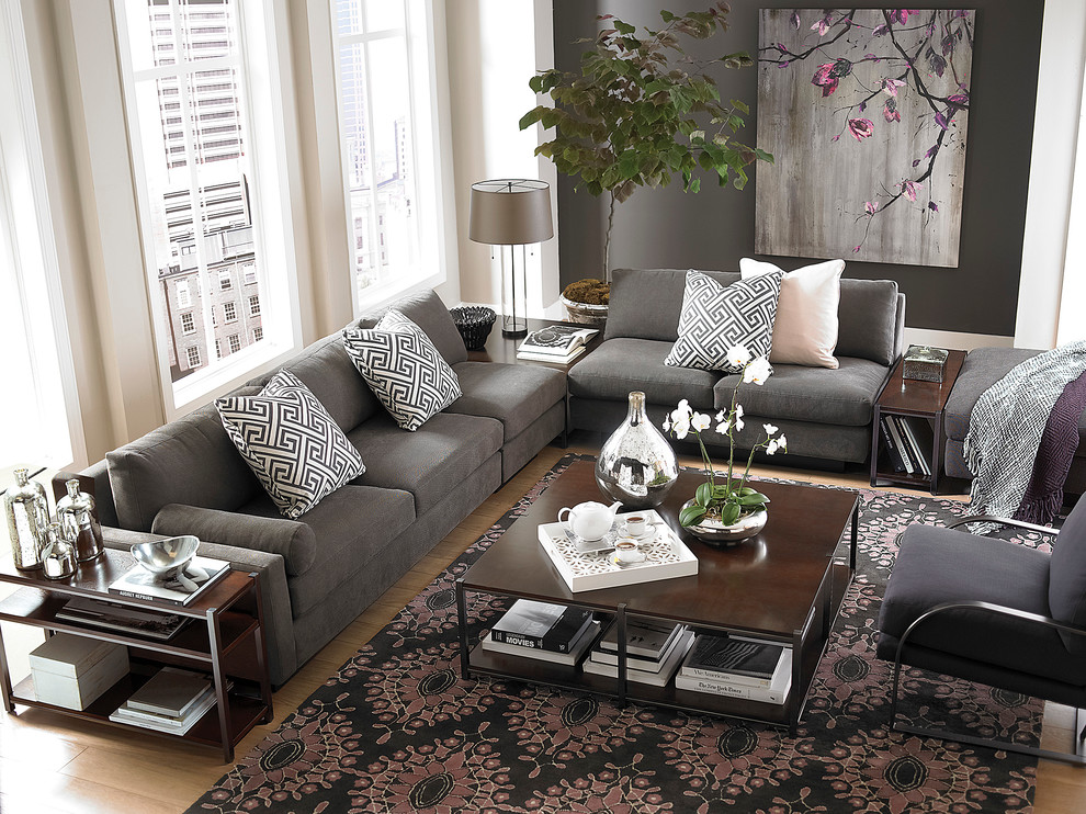 Modern Comfort L Shaped Sectional By Bassett Furniture Modern