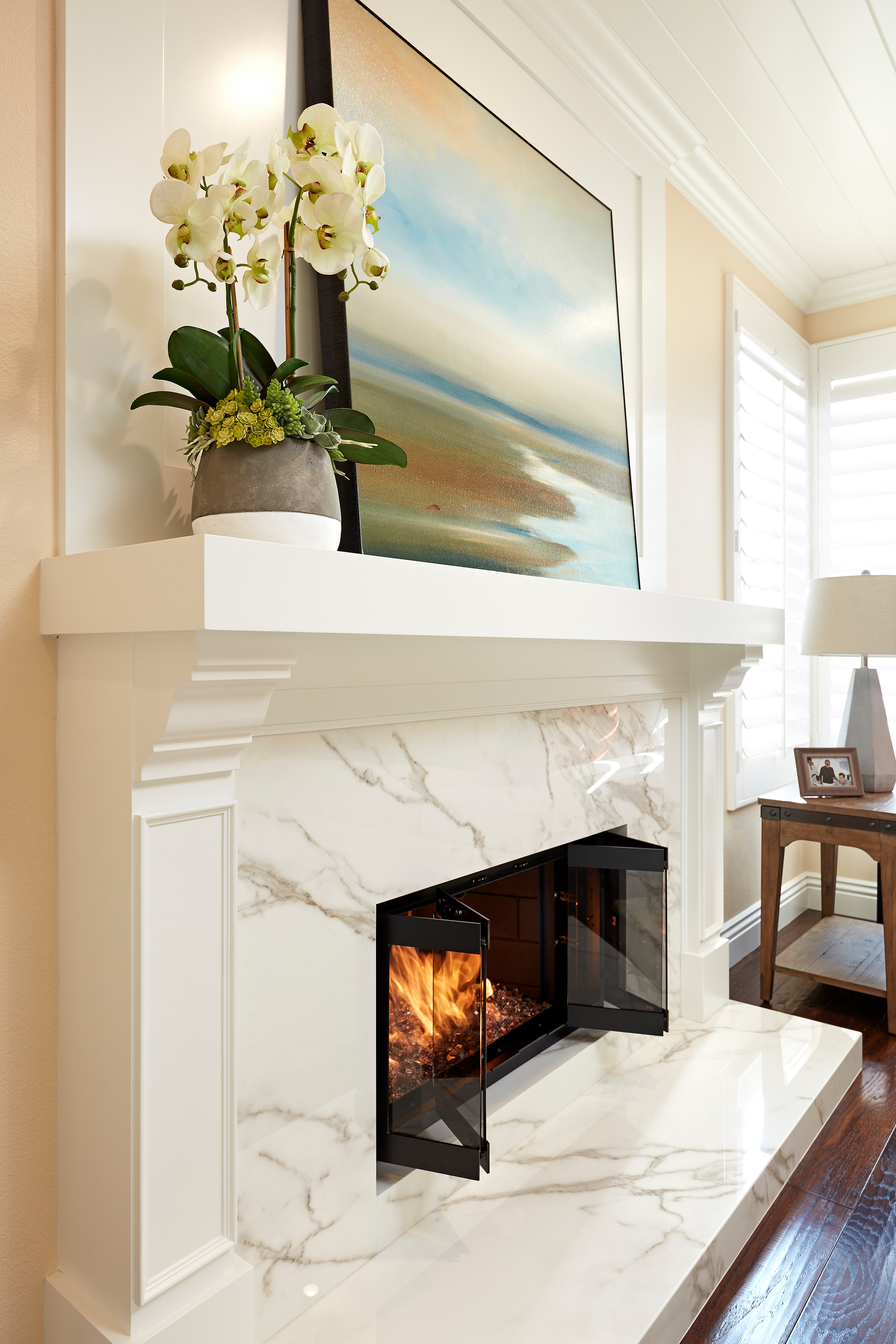 High Bluff Family Room Fireplace Corbel Details