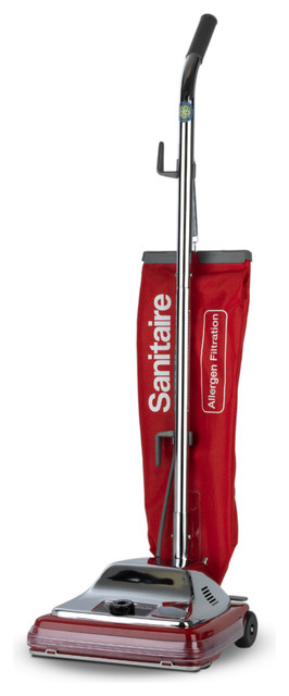 Electrolux Sanitaire Heavy Duty Commercial Upright Vacuum 17 5 Lbs Electrolux Sanitaire Heavy Duty Commercial Upright Vacuum 17 5 Lbs Chrome Red