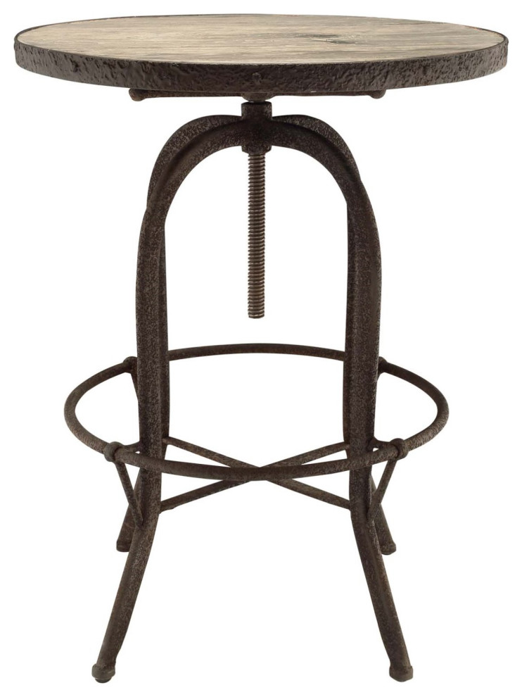 Industrial Modern Contemporary Living Room Wood Top Side Table Black