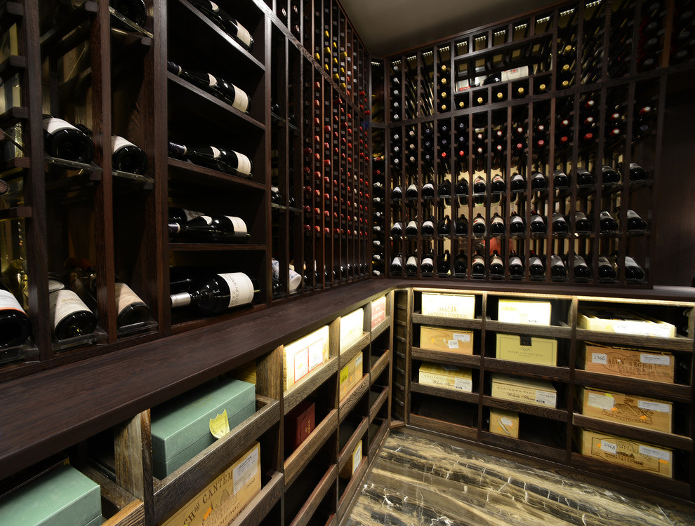 This is an example of a contemporary wine cellar in Essex.