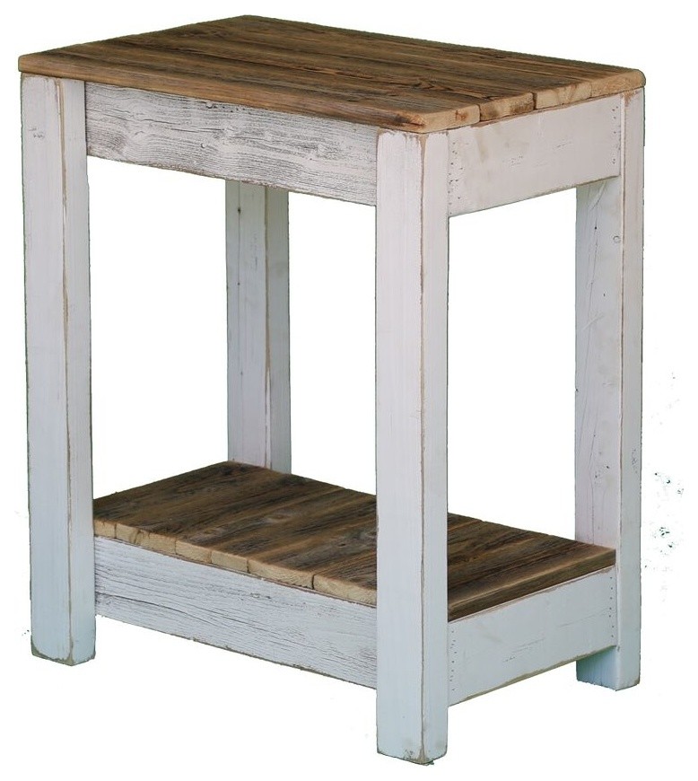 White Combo End Table Farmhouse Side Tables And End Tables by Doug and Cristy Designs Houzz
