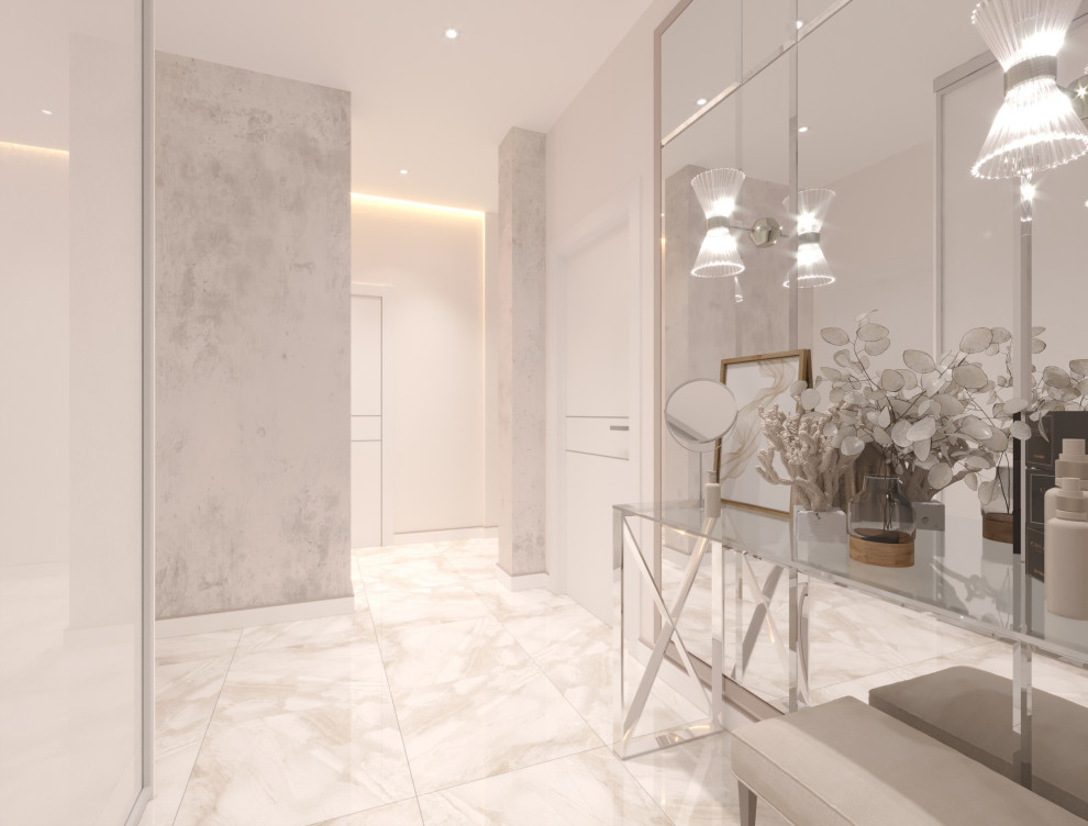 Дизайн-проект  интерьера трехкомнатной квартиры в стиле Контемпорари...