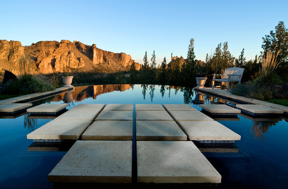 Design ideas for a mediterranean infinity pool in Other.