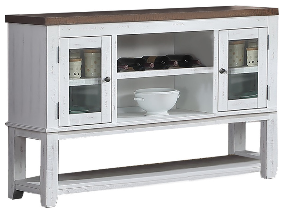 Wood Server With Open Shelves Farmhouse Buffets And Sideboards by Simple Relax Houzz