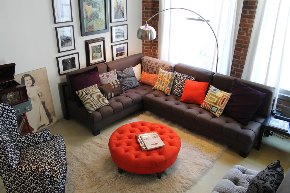 Vintage Industrial Loft Space Eclectic Living Room Los Angeles By Madison Modern Home