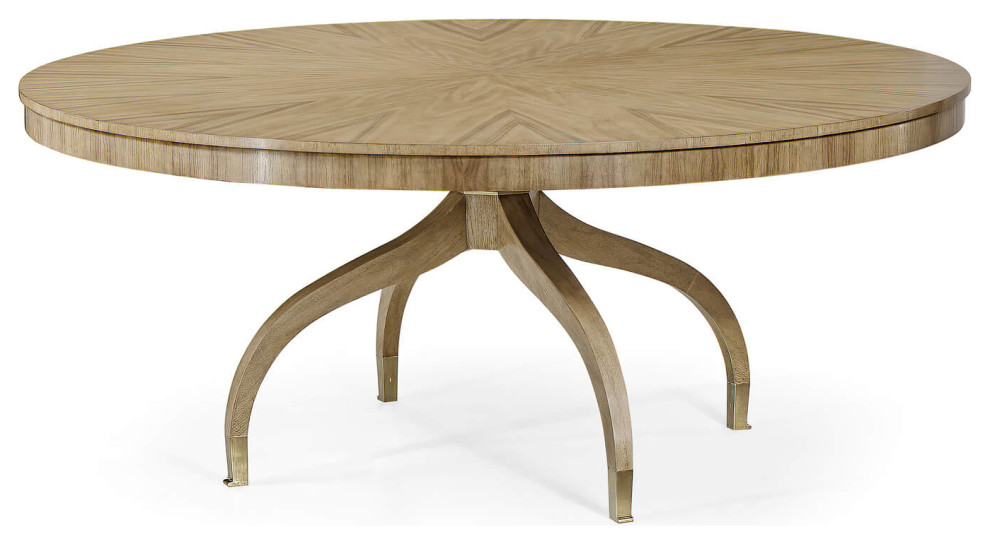 Mid Century Style Round Dining Table Transitional Dining Tables