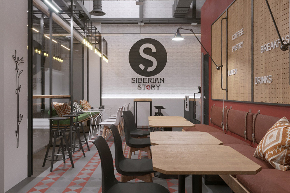 Дизайн кофейни "Siberian Story"