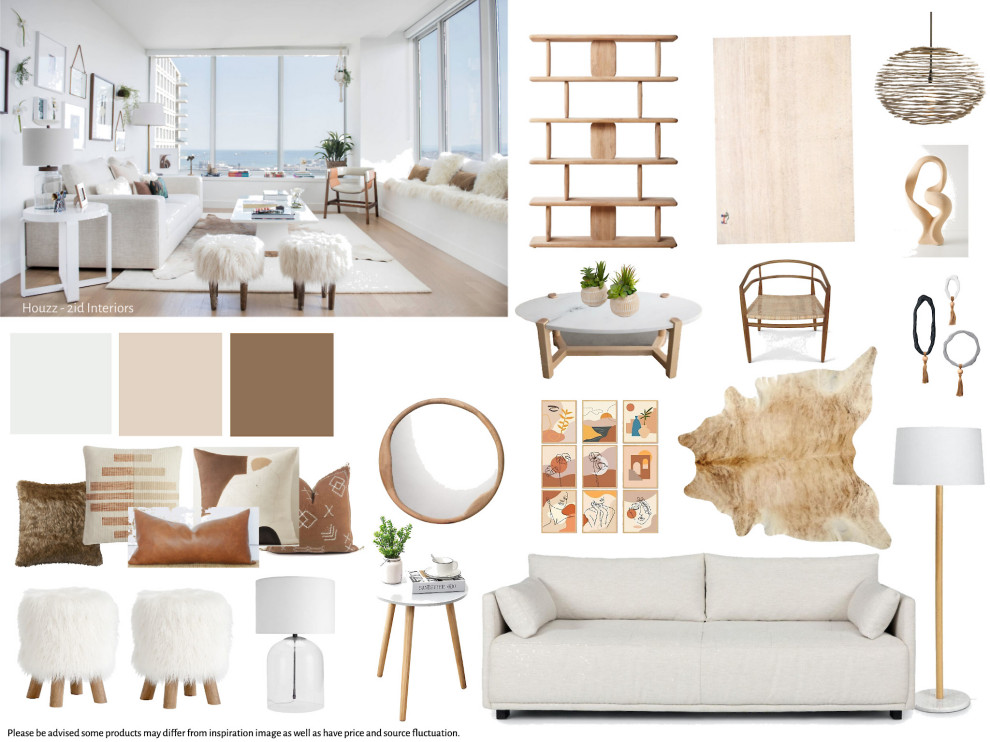 Scandinavian Inspired Coastal Living Room - E-Design