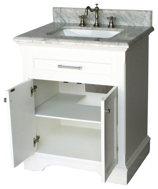 28" Contemporary Style Single Sink Bathroom Vanity Model 919-W ...