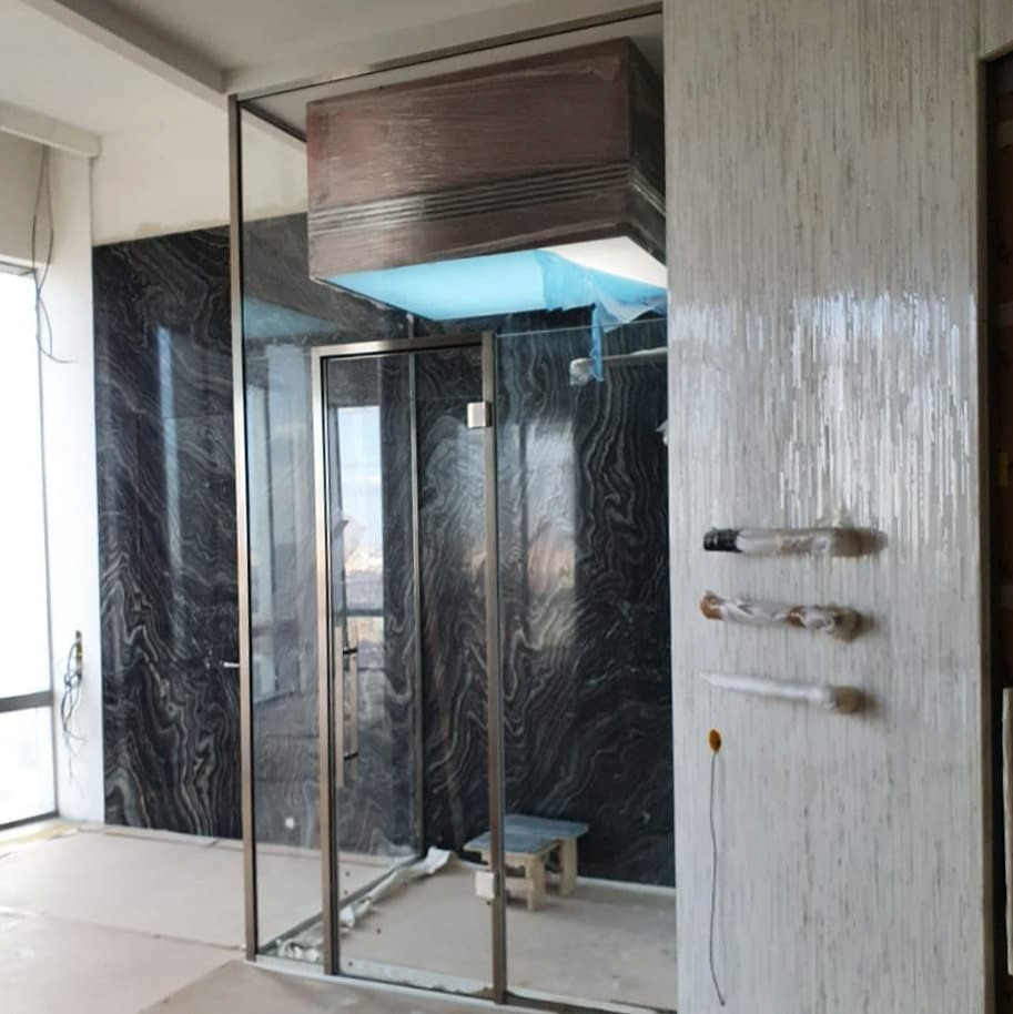 Перегородки высотой 3,6 м, собранные на Mwe_edelstahlmanufaktu