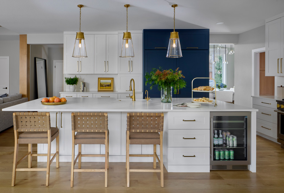 Transitional kitchen photo in Denver