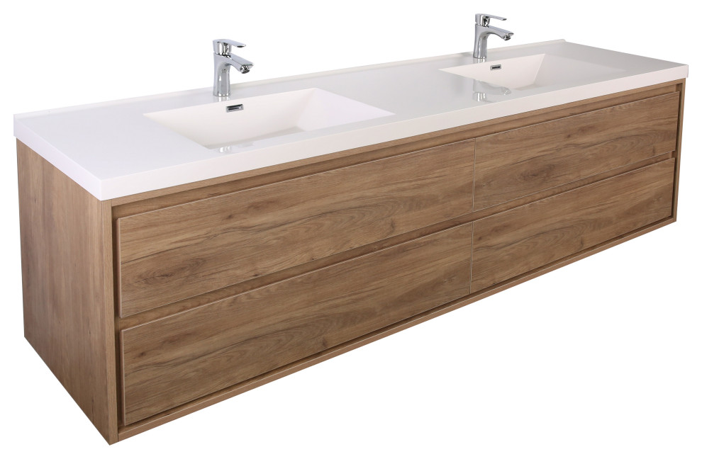 Mom 72 Wall Mounted Vanity With 4 Drawers And Acrylic Double Sink Modern Bathroom Vanities Consoles By Mebo Building Materials Llc - Wall Hung Double Sink Units Mom 72 Wall Mounted Vanity With 4 Drawers And Acrylic Double Sink Modern Bathroom Vanities Consoles By Mebo Building Materials Llc - Wall Hung Double Sink Units