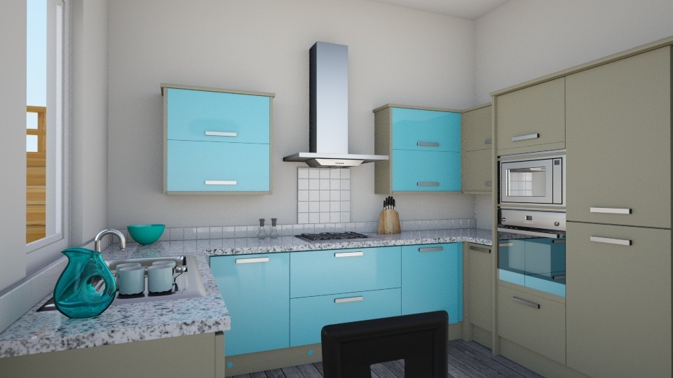 Дизайн-проект кухни в поселке Зоркальцево (для семьи из трёх человек)