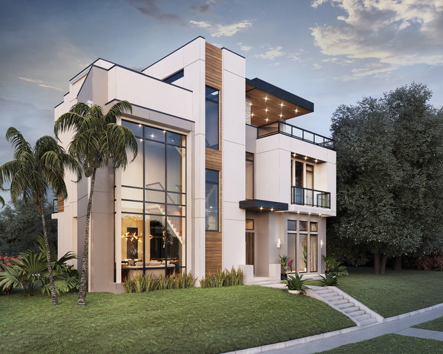 1128 White Oak Modern Exterior Houston by Atlasiko